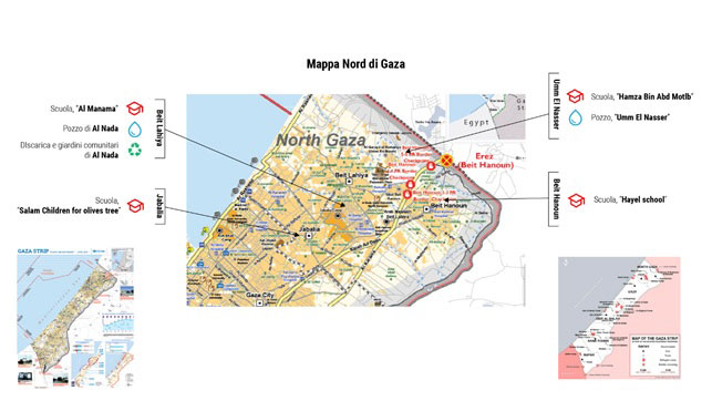 mappa nord gaza